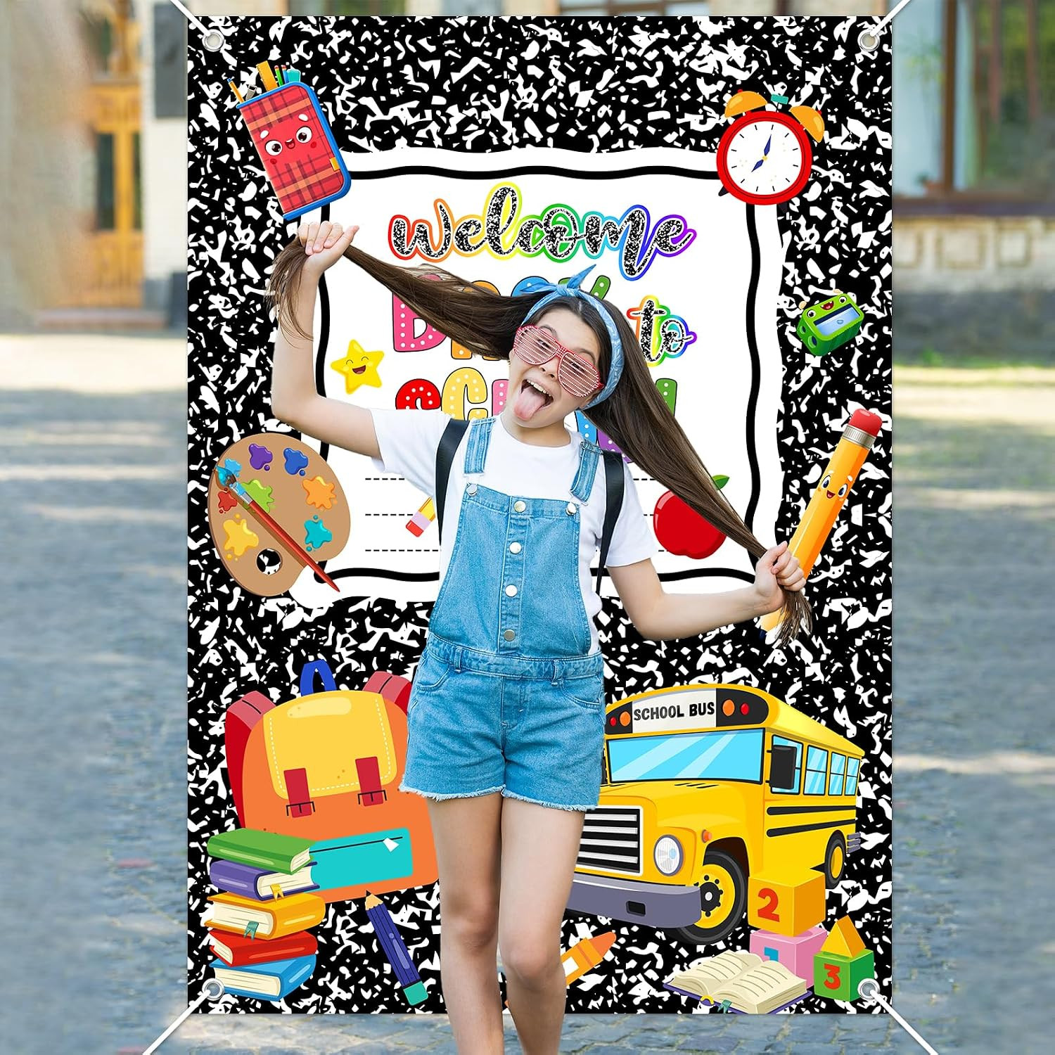 Welcome Back to School Backdrop Back to School Decorations | 4X6Ft, Portrait Pho
