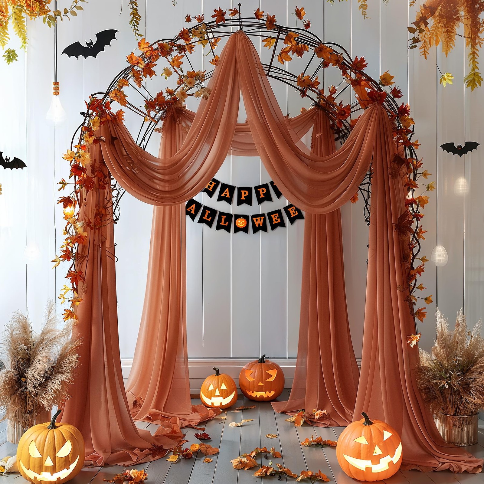 Terracotta Wedding Arch Draping Fabric 1 Panel 30” x 20FT Terracotta Drapes She