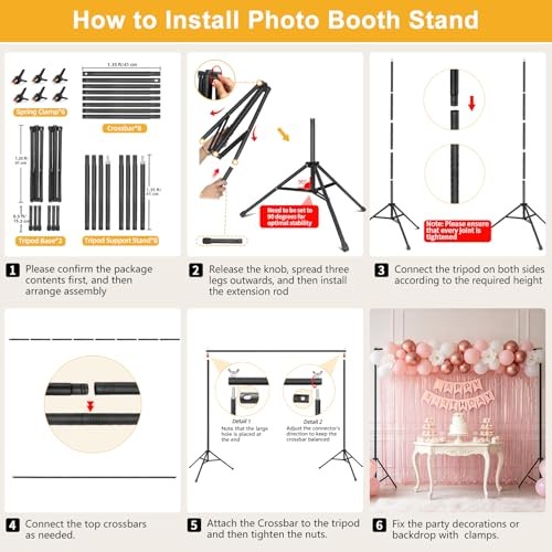 Backdrop Stand 10x7ft(WxH)- 7 Widths Photo Studio Adjustable Background Stand