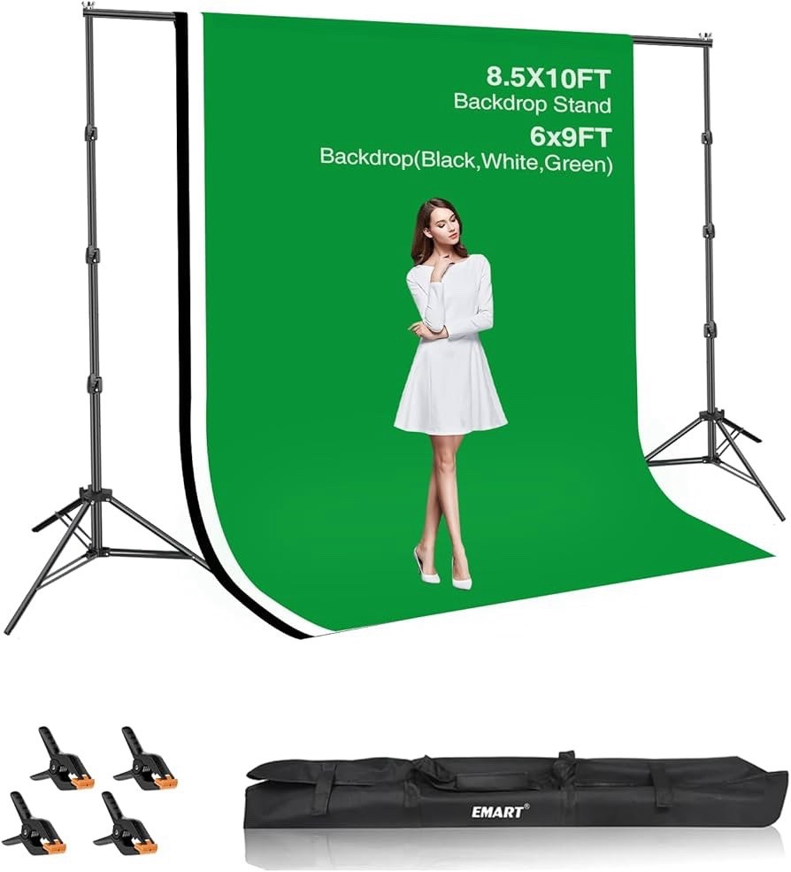 EMART 10×8.5ft Backdrop Stand for Photo Studio Adjustable Background