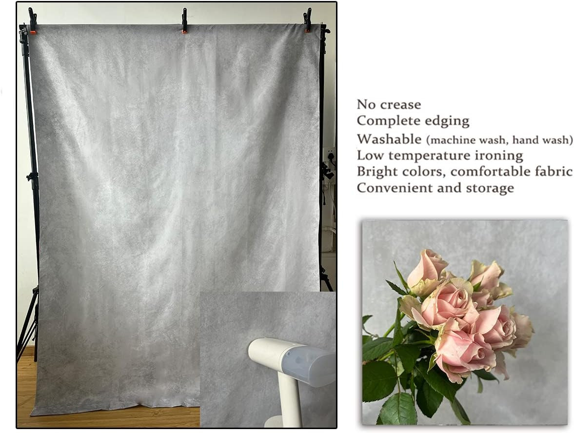5X7Ft Grey Portrait Photography Backdrops Solid Texture Abstract Photo Backgroun