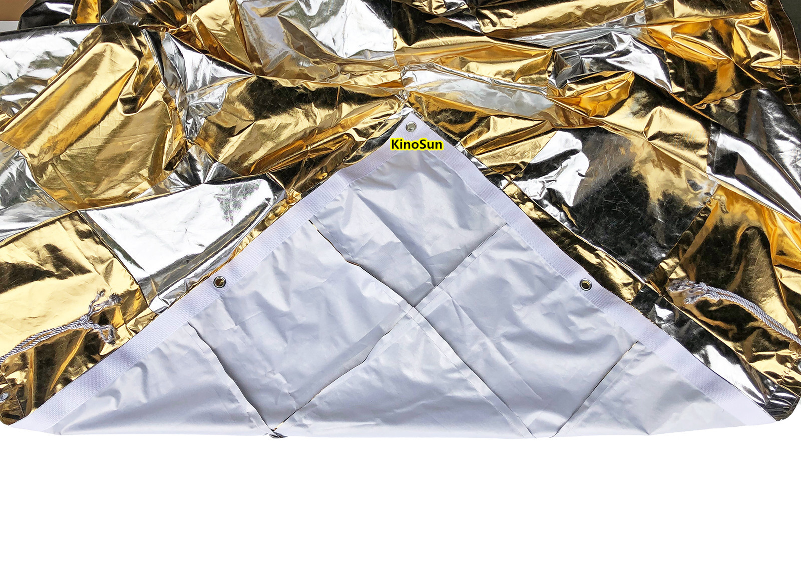 8’x8′ 8x8ft 2.4×2.4m Silver & Gold Checkerboard Reflector overhead butterfly
