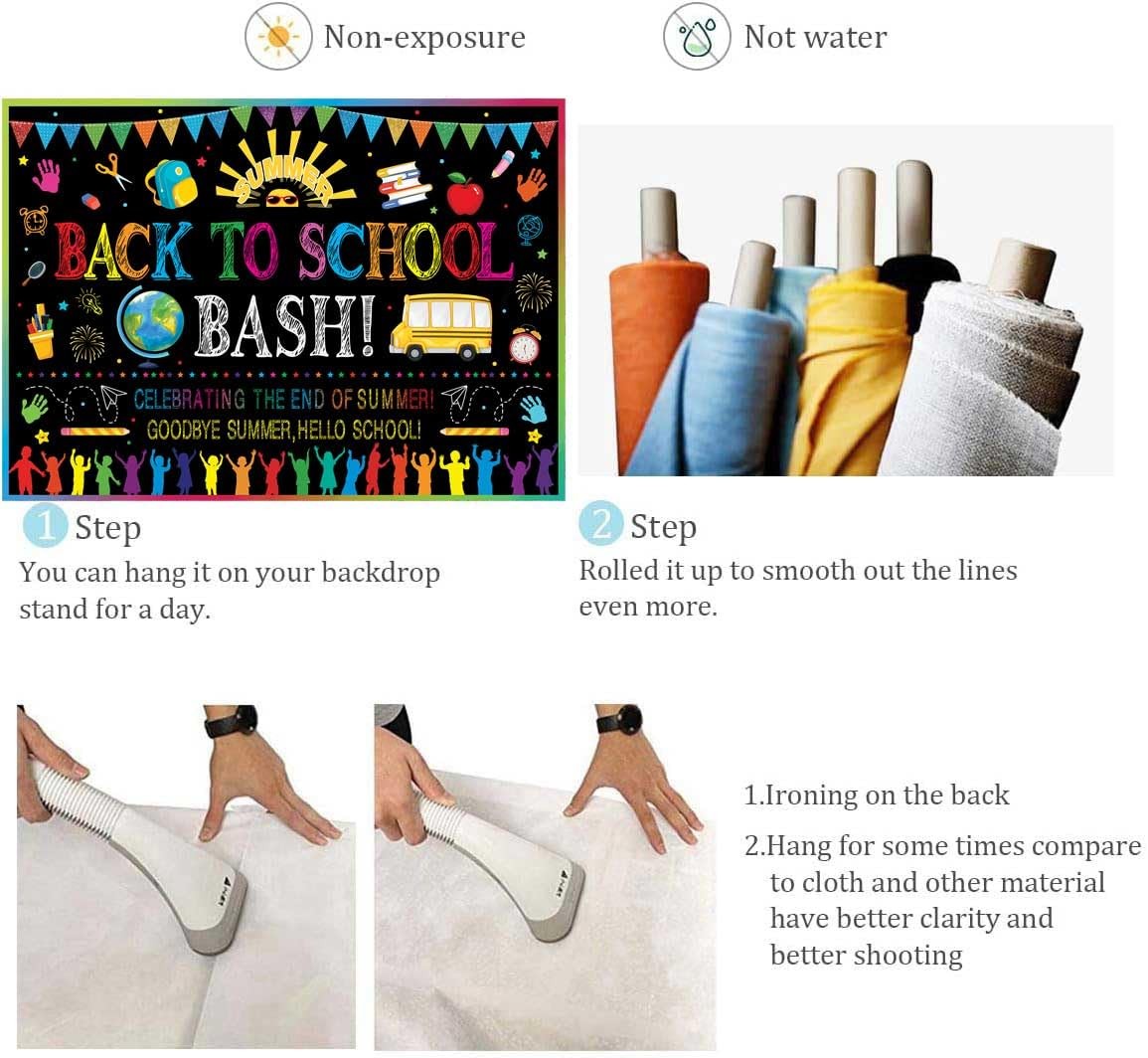 Back to School Bash Backdrop 6x4FT Celebrating The End of Summer Goodbye Summ…