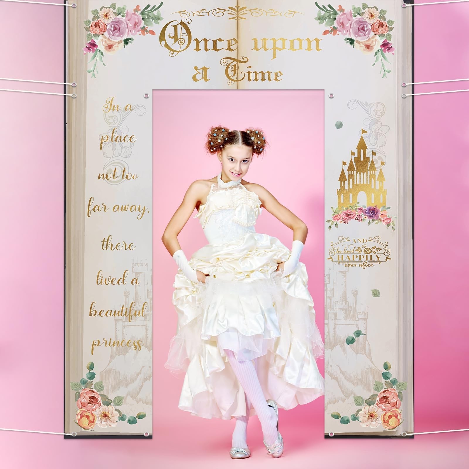 3Pcs Once Upon a Time Decorations Fairytale Princess Party Door Porch Sign Pr…