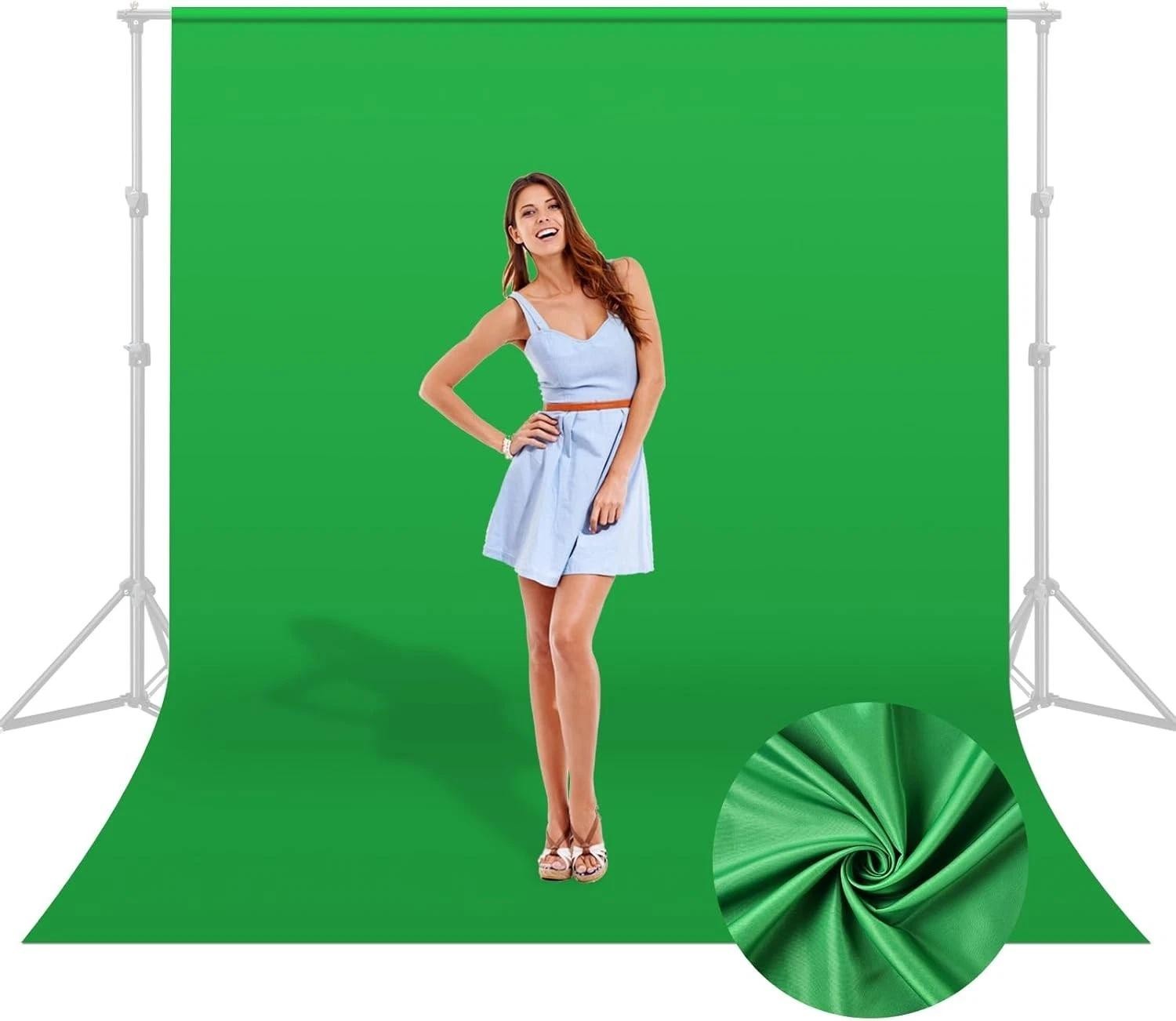 Green Screen Backdrop, 5×6.5ft Greenscreen Background for Photoshoot, Small Gr