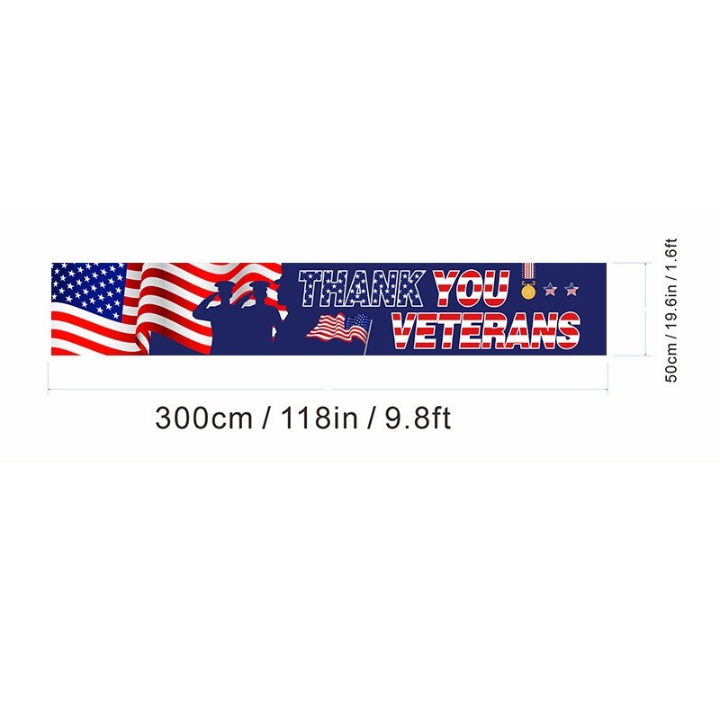 Custom Banner Backdrop Cloth for US Veterans Day Decorations 180*115cm