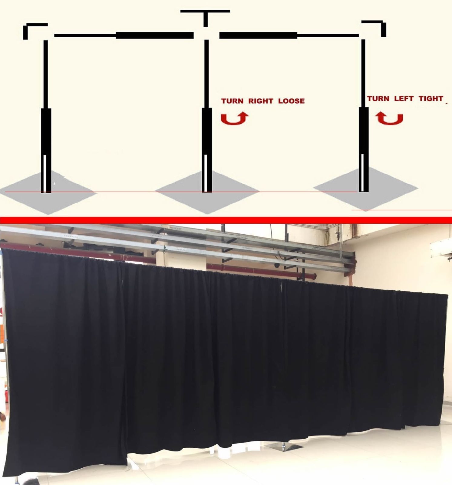 ADJUSTABLE WEDDING BACKDROP KIT 10 FT TALL x 20 FT- 50FT WIDE PIPE WITHOUT DRAPE