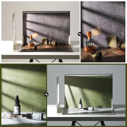 Food Photography Backdrops with Shadow Boards, 10Pcs Double-Sided Photo