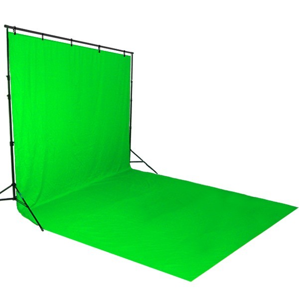 Chromakey Green Screen Lighting Kit 2400 Watt 9’×13′ Backdrop Background Stand