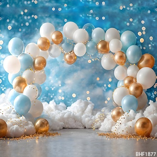 10’x10′ CP Balloon Party Scenic Microfiber Fabric background backdrop BHF1877