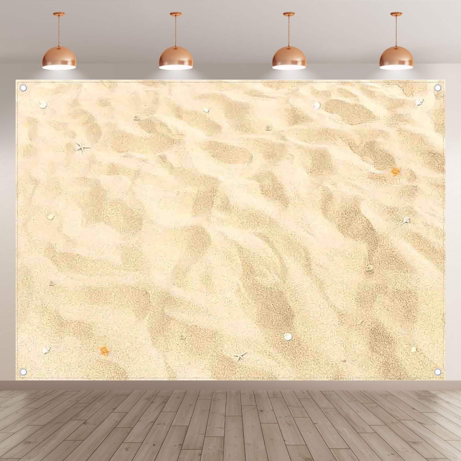 Summer Hawaiian Beach Backdrop Luau Aloha Tropical Seaside Fabric 7×5 Ft