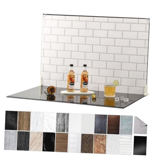 Product Photography Backdrops with Gloss Black Acrylic, 23x35in Photo Backdrop
