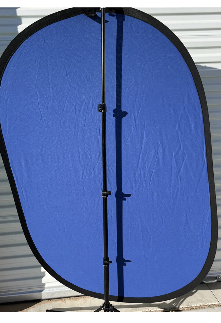 7.3 x 5Ft Dual Side Photo Backdrop With Collapsible Tripod Stand & Storage Bag