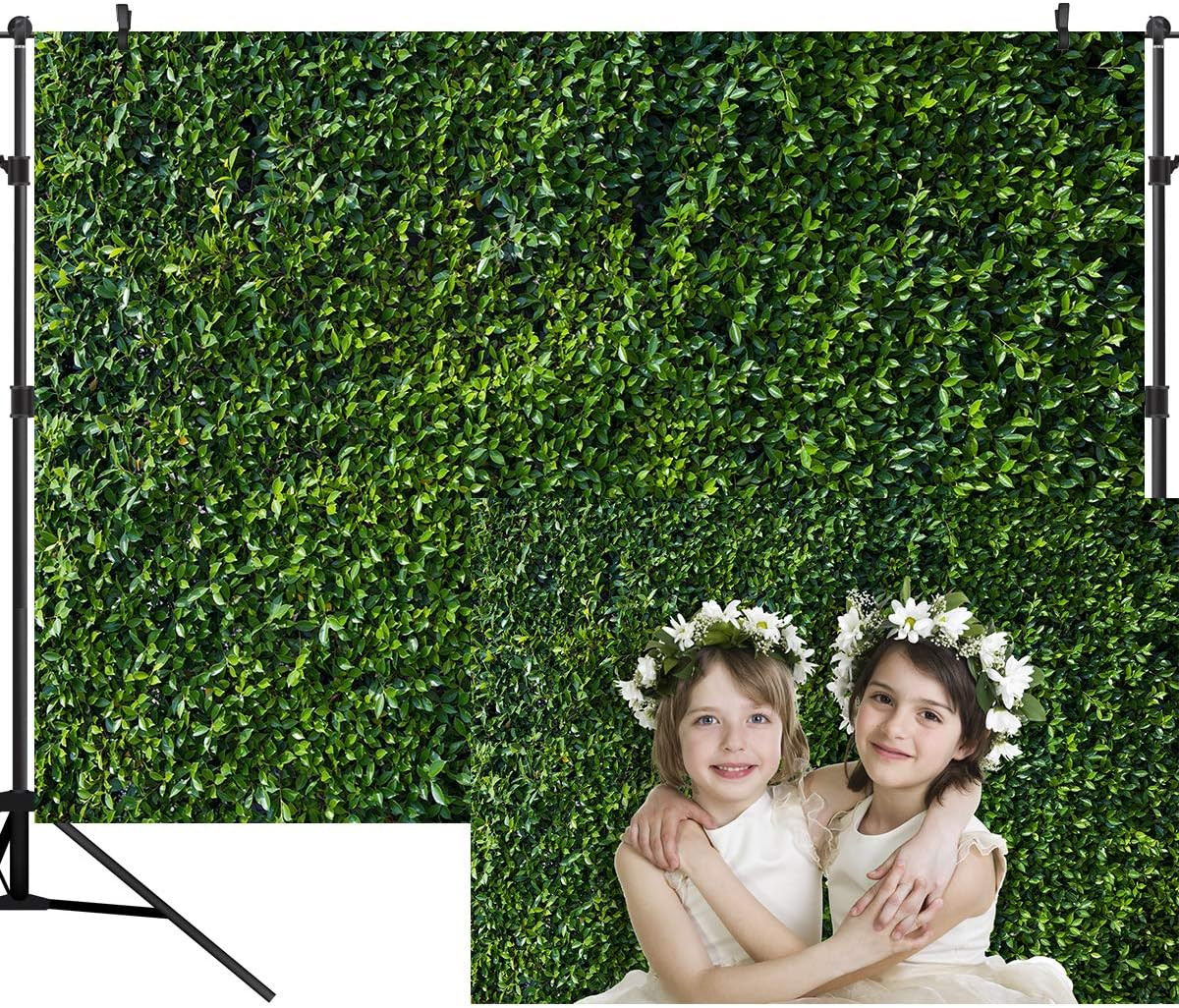 10X8FT Green Leaves Photography Backdrops Leaf Green Vertical Texture Backdrop B