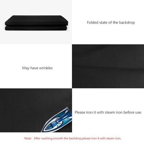 10 x 12ft Black Backdrop Background Black Backdrop Screen for Photography Bla…