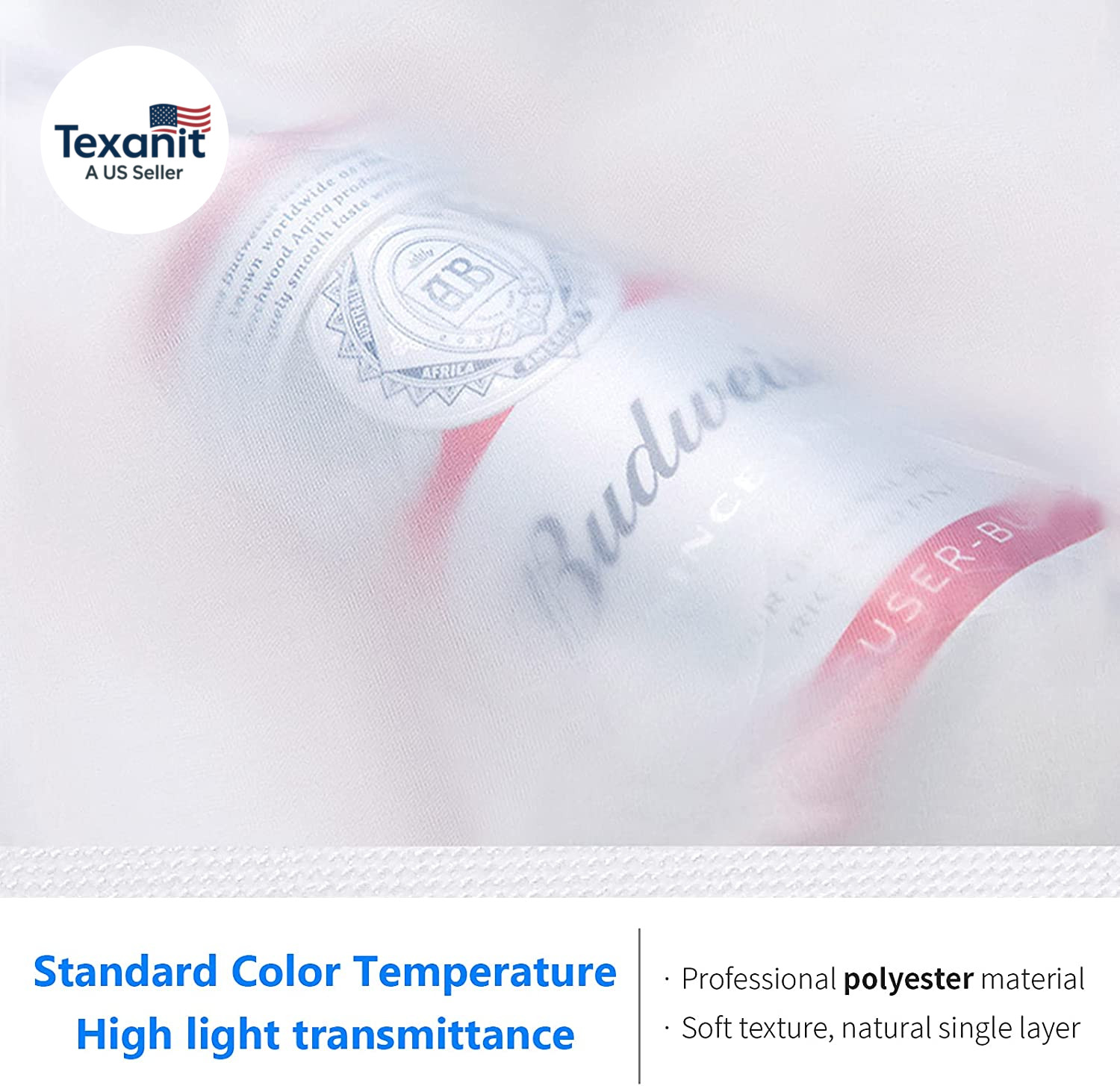 2 Yard X 60 Inch/1.8M X 1.5M Polyester White Seamless Diffusion Fabric for Photo