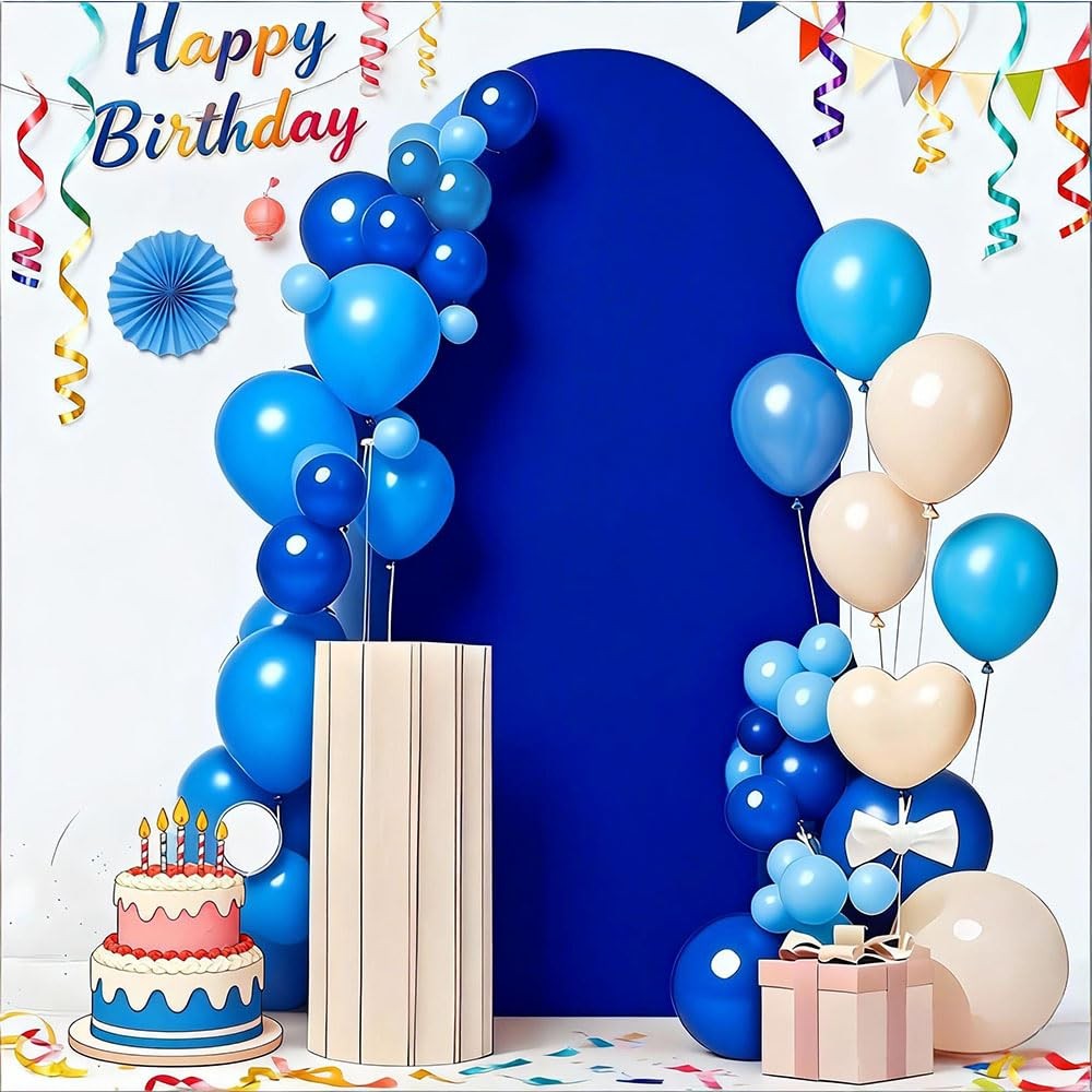 6.6 FT Royal Blue Spandex Arch Backdrop Cover for Wedding Party Celebration P…