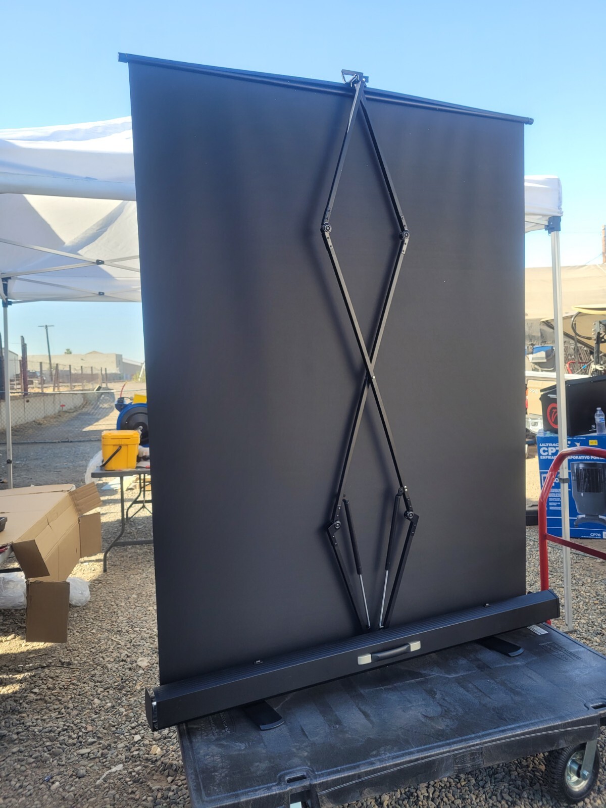 Collapsible Black Backdrop Screen Portable Retractable 60 x 80 Easy Setup