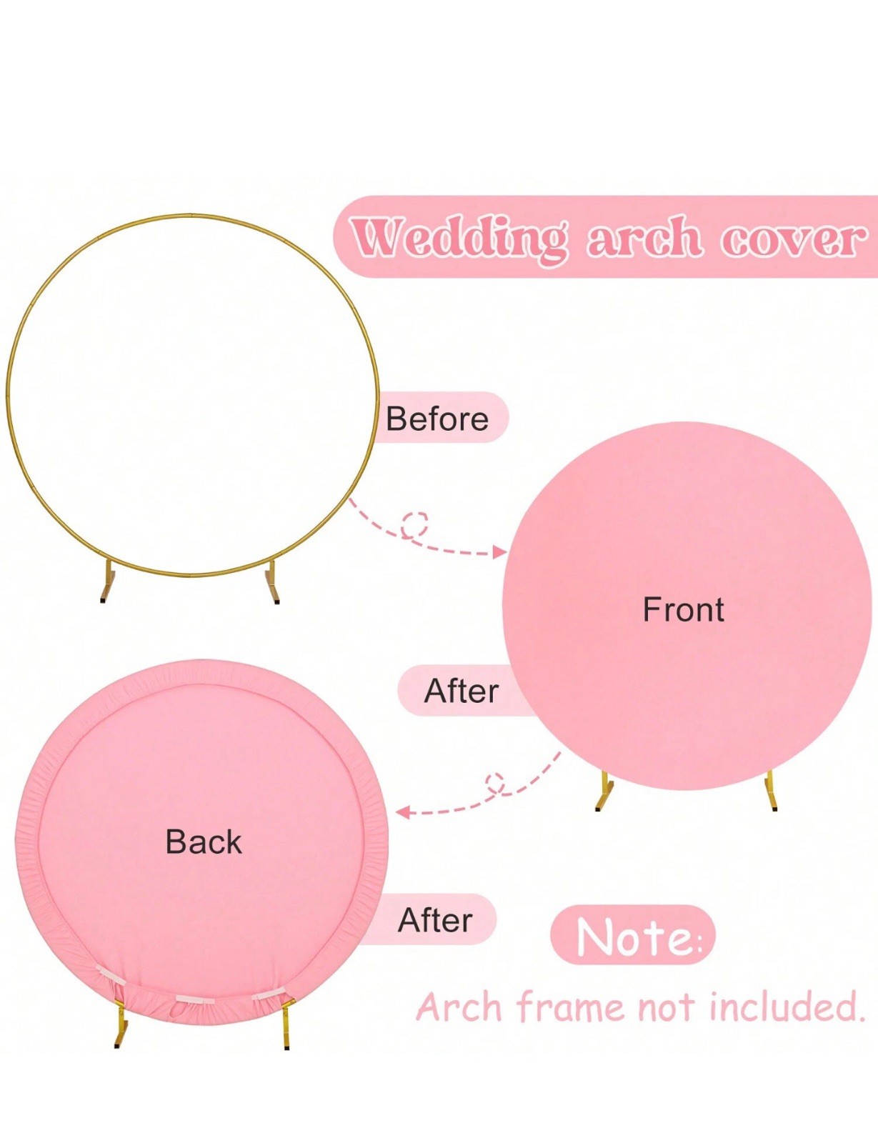 Pink Round Backdrop Cover 6.5×6.5ft Pink Circle Birthday Photo Photography Ba…
