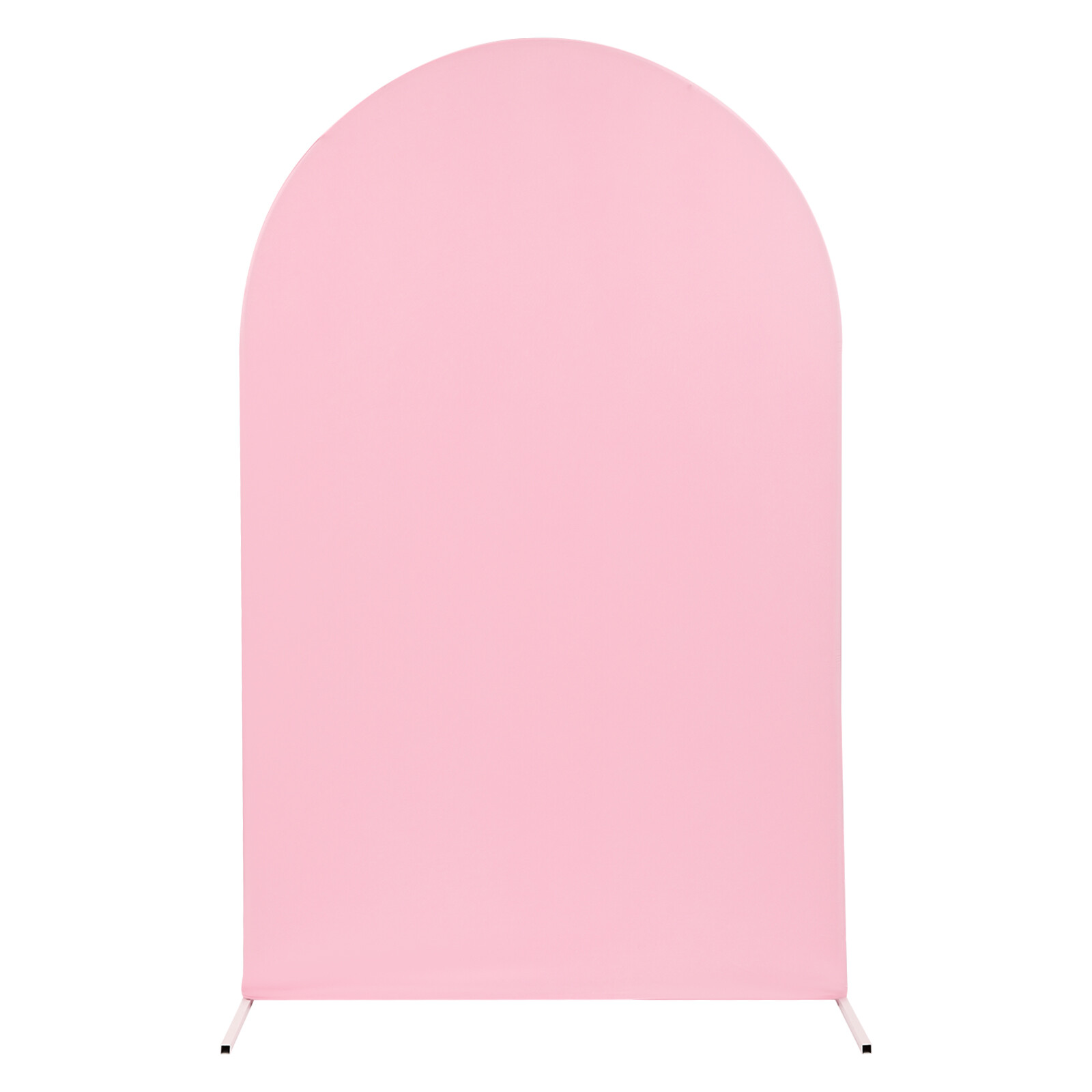 Wedding Arch Backdrop Stand Pink White Carbon Steel Frame Removable Cover
