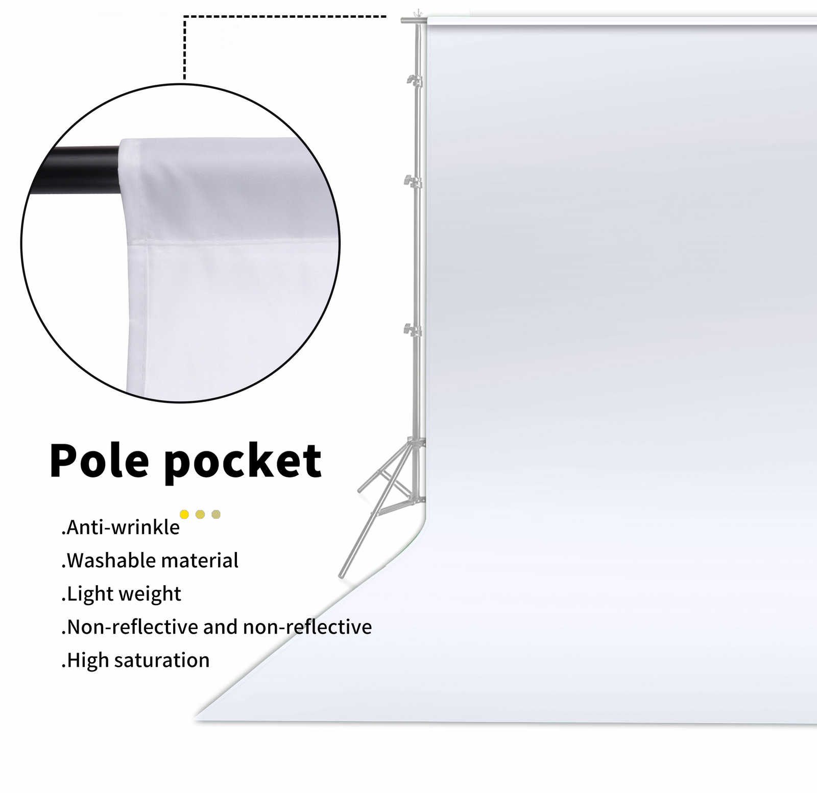 White Screen Pure Muslin Backdrop Background for Photo Studio 6.56ft 10ft 20ft