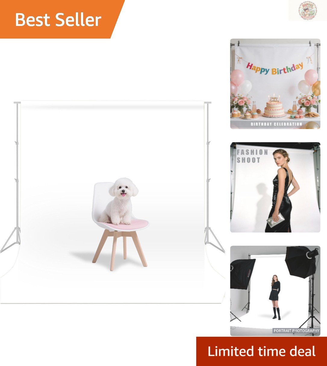 Versatile White Backdrop 5x7ft – Ideal for Portraits, Fashion, and Celebrations