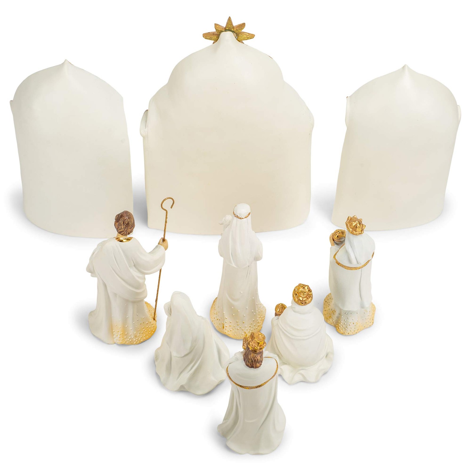 Roman 133014 Nativity Gold Dot Ivory with 11.5 inches (H), Gold,Golden
