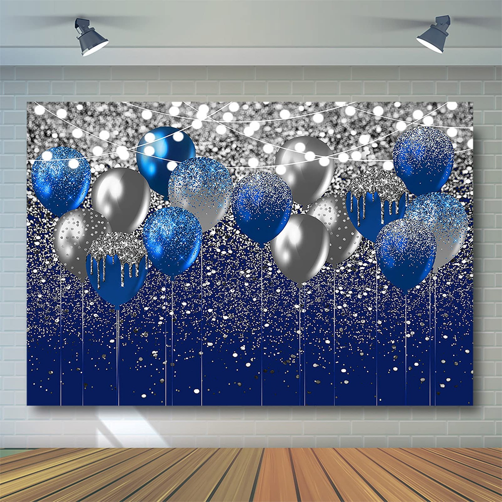 Avezano Royal Blue Glitter Backdrop for Birthday Wedding Prom Graduation Photogr