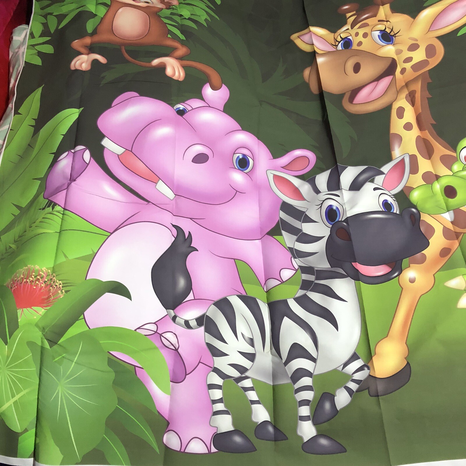 Cartoon Animals Zoo Photography Backdrop for Kids, Birthday Parties/Pictures NEW