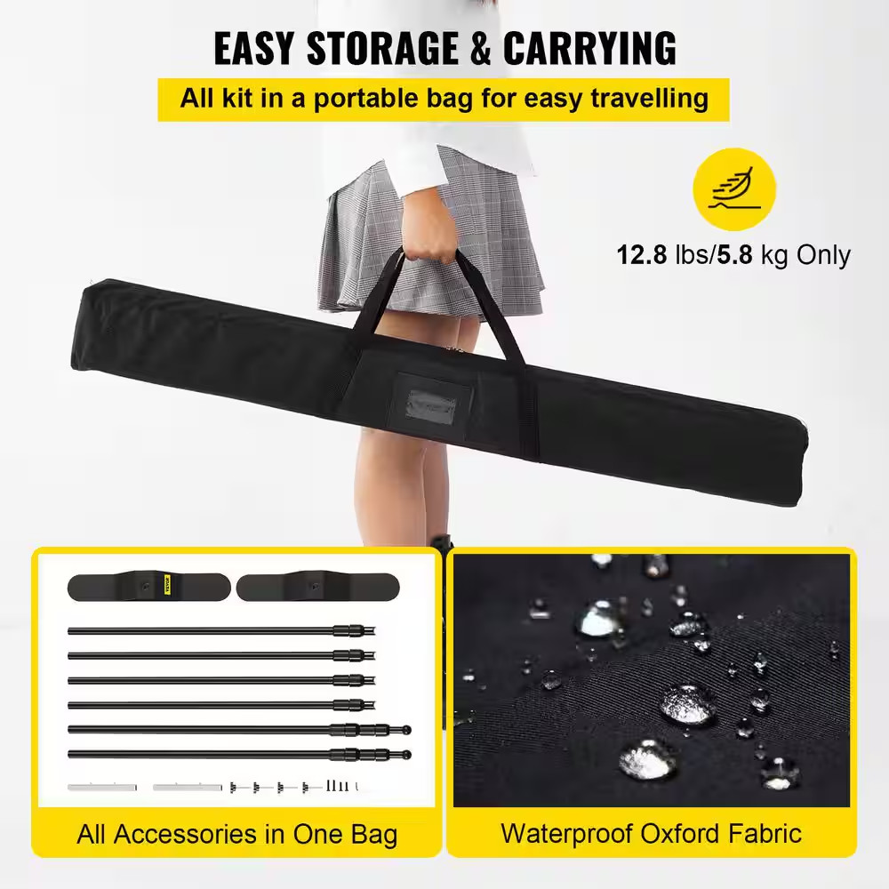 Backdrop Banner Stand 96 In. H X 96 In. D Adjustable Display Backdrop Banner Sta