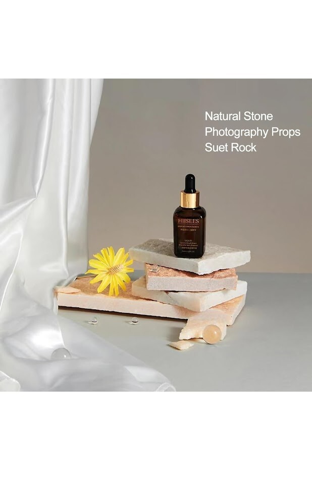 Natural Stones for Photography Backdrop Waterproof Pink Orange Slabs 3 pcs.