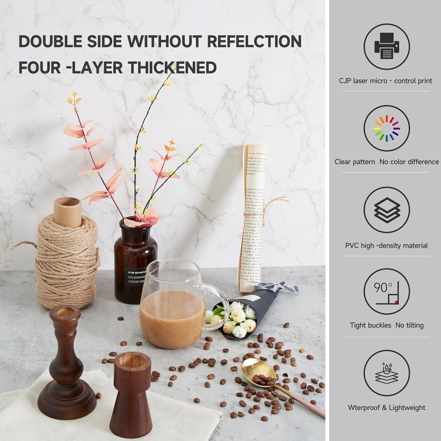 Professional 24×24 PVC Photo Backdrop Boards Set for Food & Product Photography
