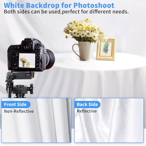 Photo Backdrop Curtains, 5×7 ft Backdrop for Photoshoot 5x7ft White