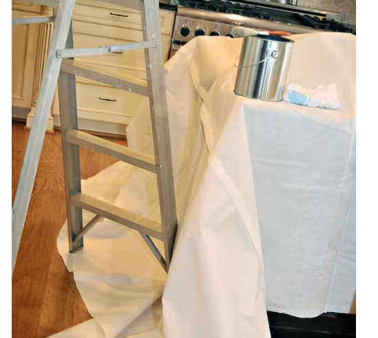 Double Guard 10 Ft. X 4 Ft. White Non-Woven Dropcloth