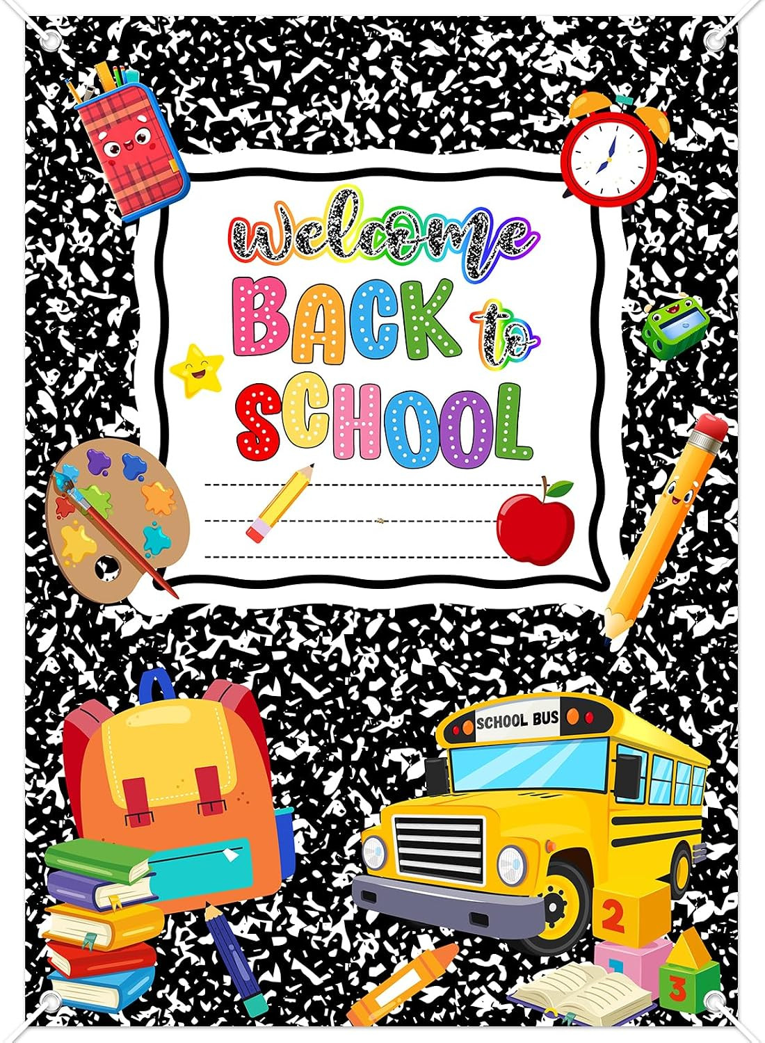 Welcome Back to School Backdrop Back to School Decorations | 4X6Ft, Portrait Pho