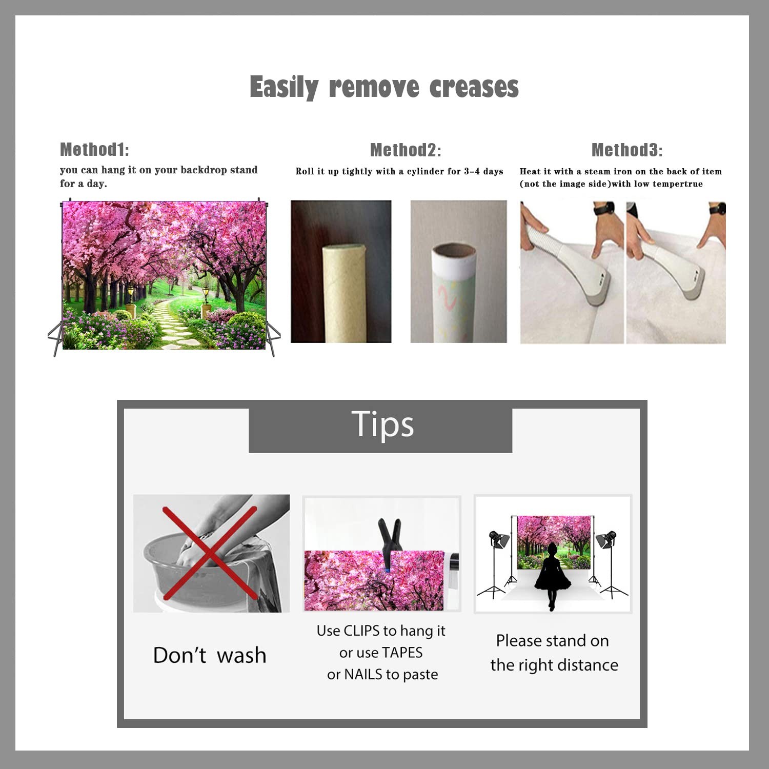 7x5FT Spring Backdrop Garden Landscape Scenery Photography Background Banner