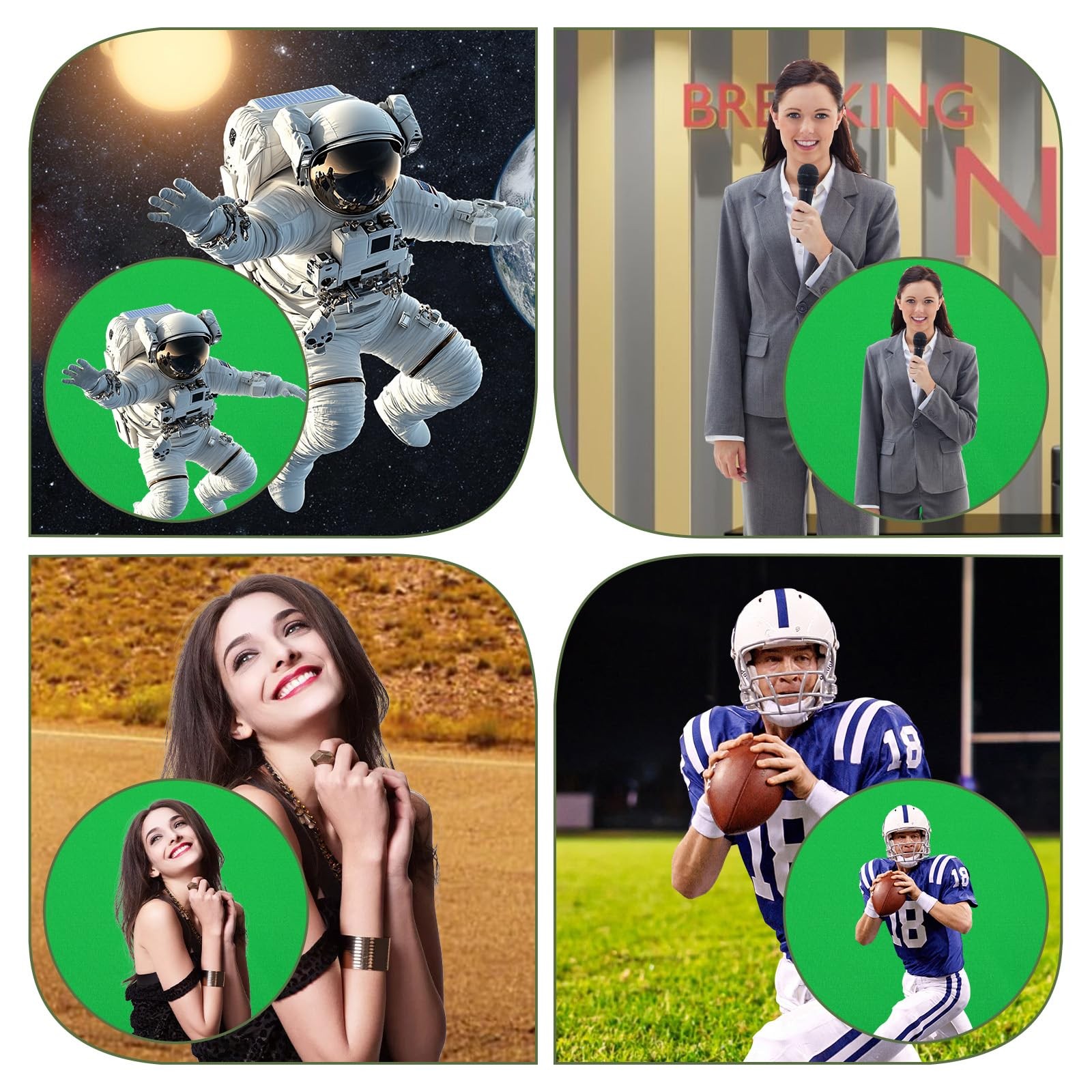 Chromakey Polyester Green Screen Backdrop for Photography Video 10×12 FT