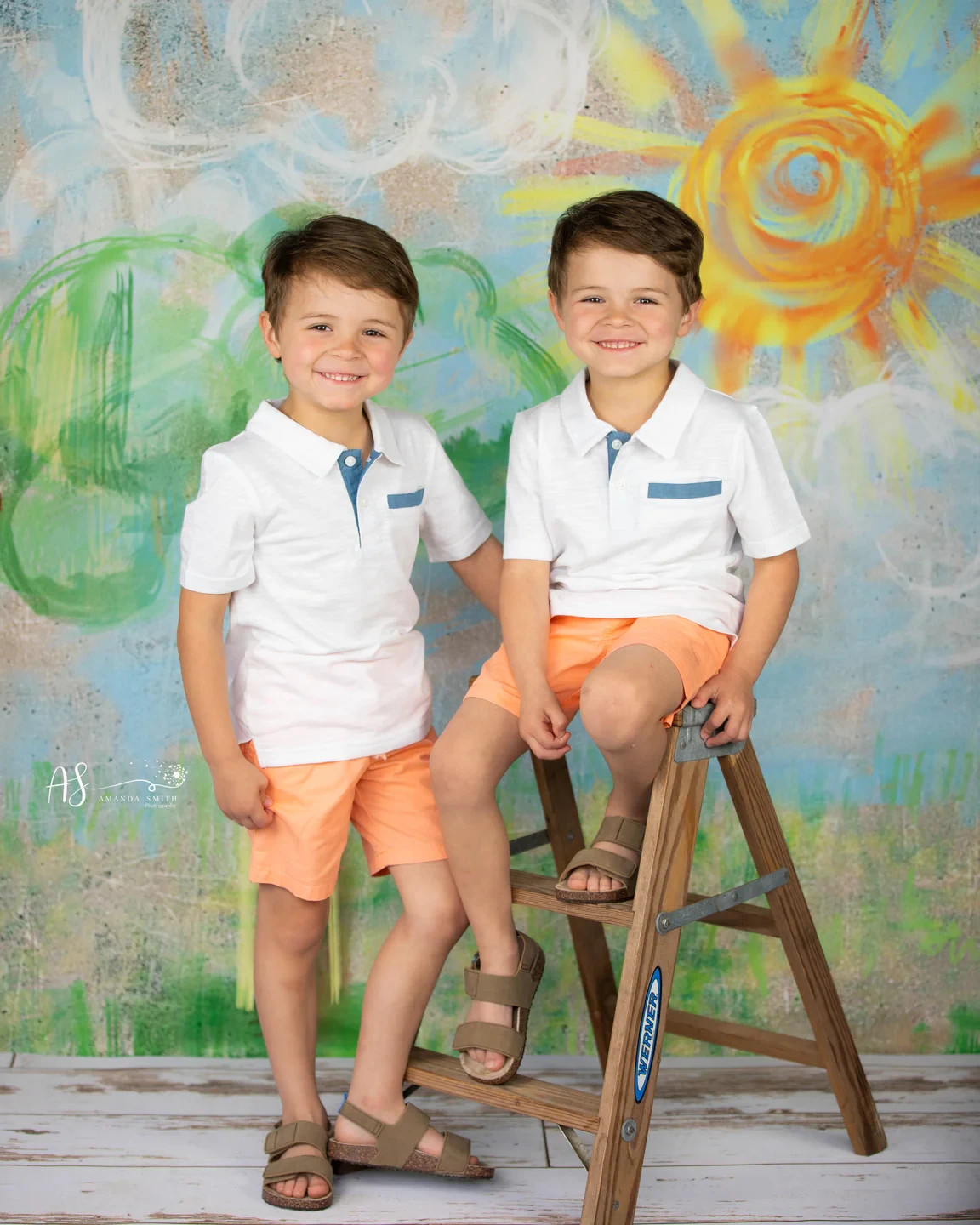 Photo backdrop background Sun and Tree 5X6 fabric By Denny MFG
