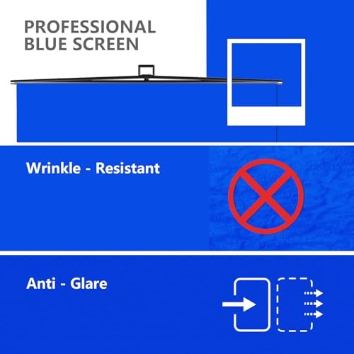 【Easy Set Up】 59.8 x 82.7in Collapsible Screen Standard (59.8 x 82.7in) Blue