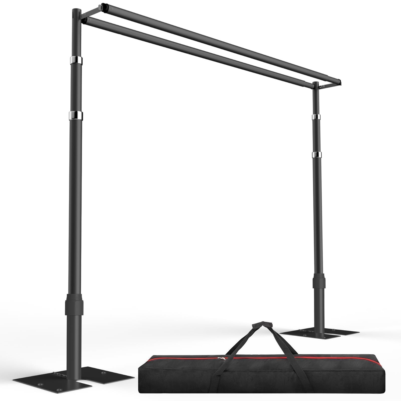 EMART Backdrop Stand Heavy Duty 10x10Ft, Double Crossbar Pipe and Drape Photo…