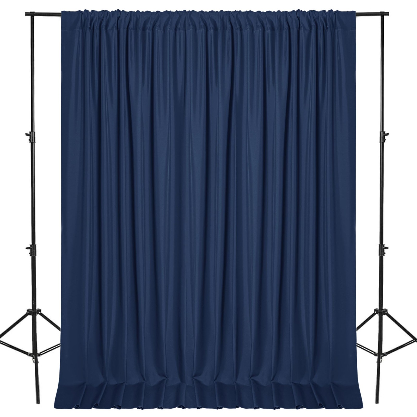 2 PCS 5×10 Ft Navy Blue Backdrop Curtain Panel Photography Background Drape