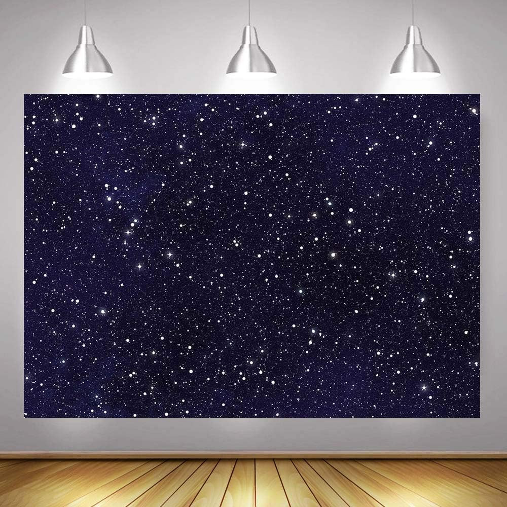 Night Sky Star Backdrops Universe Space Theme Starry Photography Backdrop Galaxy
