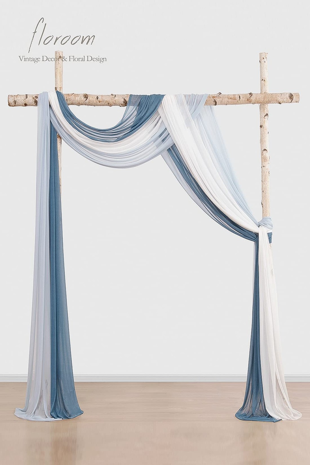 Wedding Arch Draping Fabric 3 Panels 20Ft Chiffon Fabric Drapes Arbor Drapery…