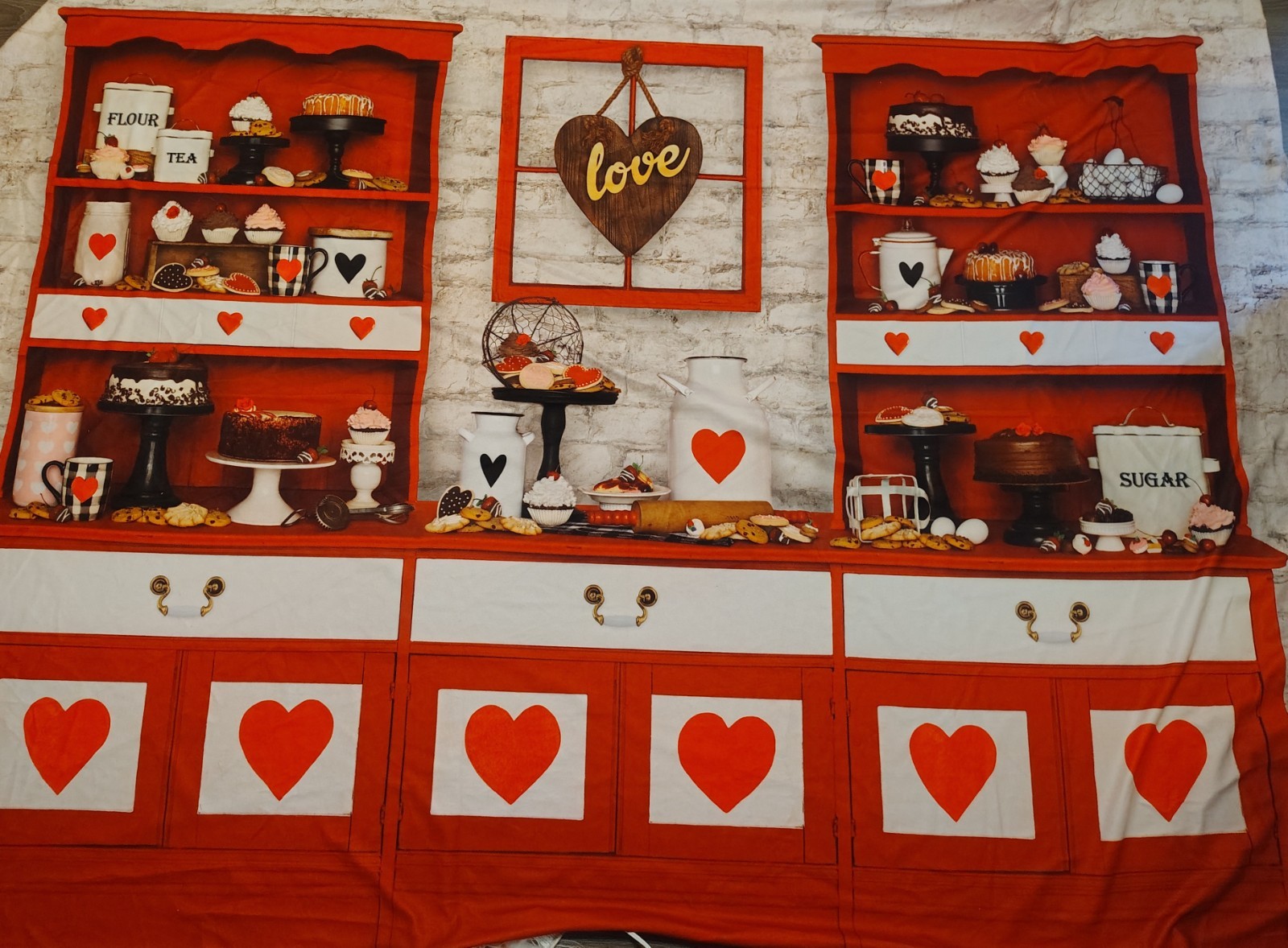 Kate Valentine’s Baking Photography/ Live/ Holiday Backdrop Microfiber 69″X96″