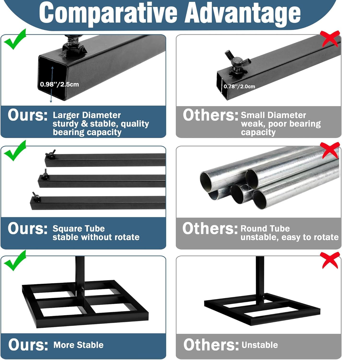 10 FT Backdrop Stand Heavy Duty Pipe and Drape Kit, Adjustable Black Backdrop St