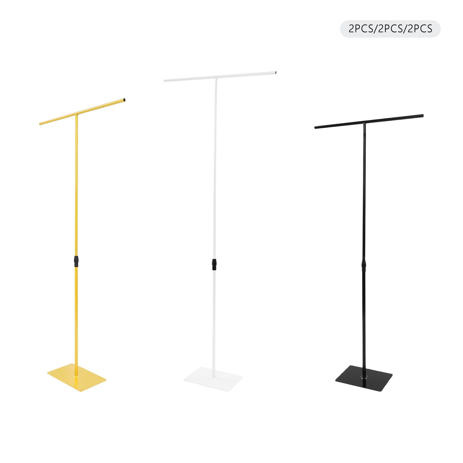 Adjustable Height Backdrop Stands , 2 Pcs Wedding Backdrop Stands For Weddings