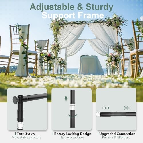Pipe and Drape Backdrop Stand Kit 10x10ft, Heavy Duty Back Drop 10×10FT