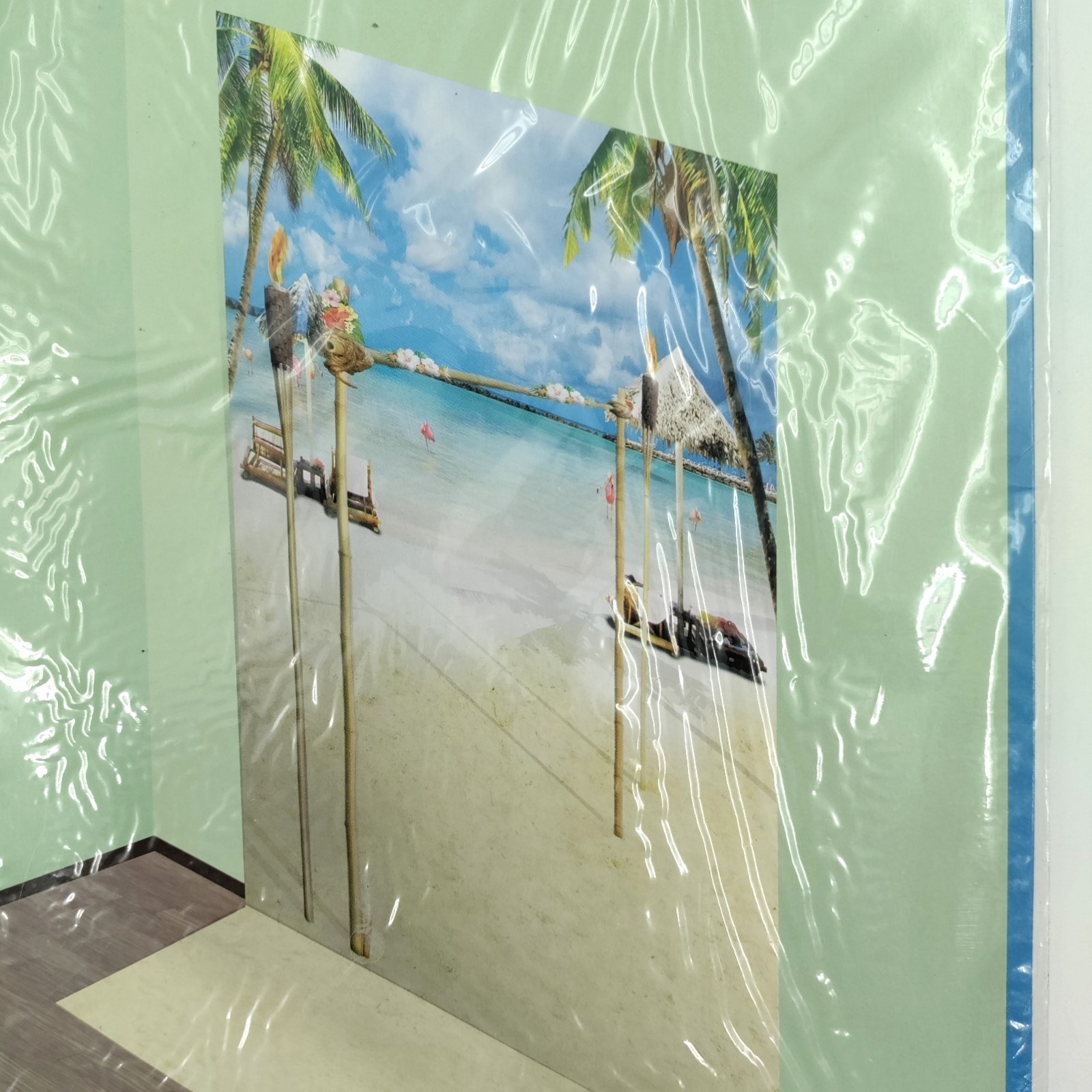 2-Pack Summer on the Beach Photo Backdrop 72×50″ inch & 30×50″ inch