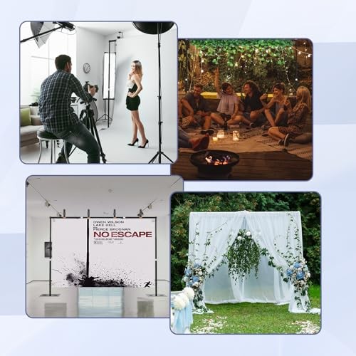 Heavy Duty Backdrop Stand Adjustable Photo Background Support 8.5x10ft Black