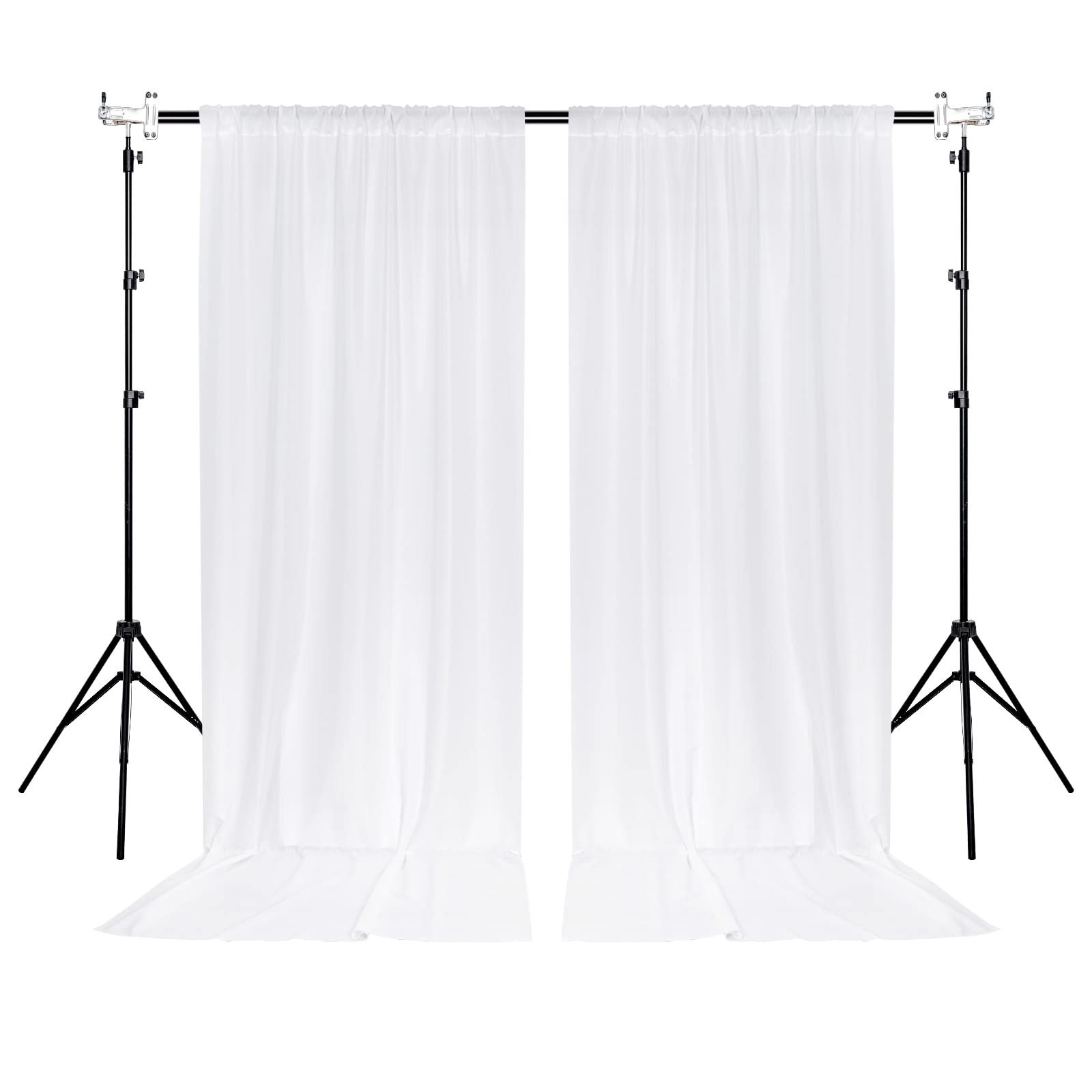 10 ft × 10 ft White Backdrop Curtain for Wedding Decor Holiday Party – White …